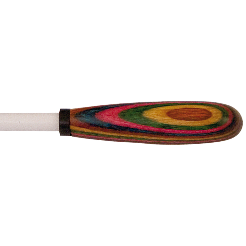 King David Baton 12" White Lacquer Taper/Rainbow