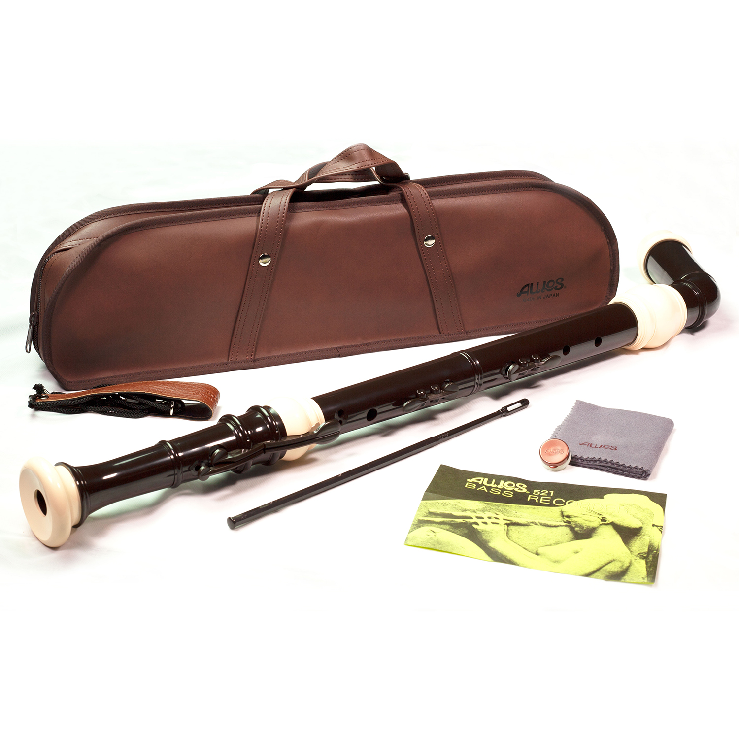 Aulos Recorder Bass 521 Knickstyle