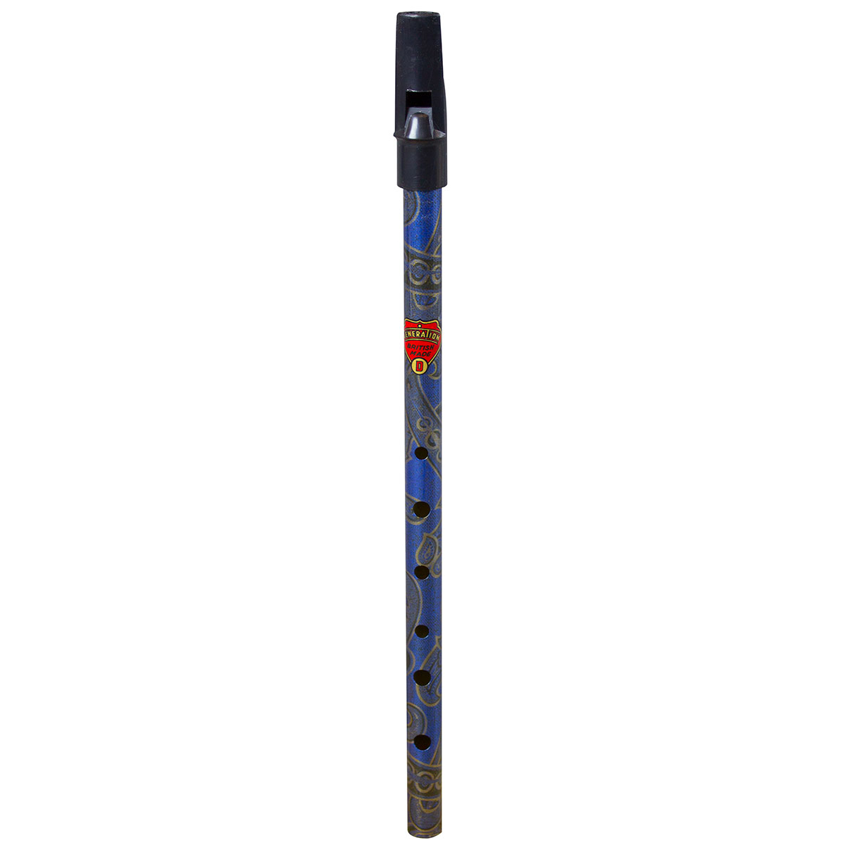 Flageolet Boho D Whistle - Paisley Blue