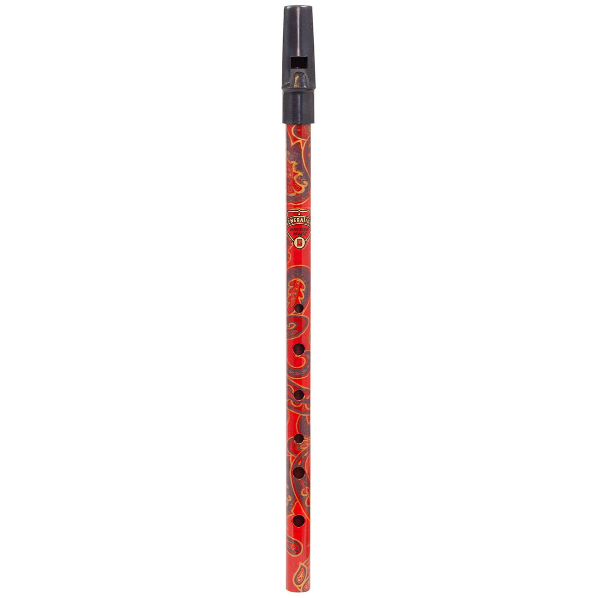 Flageolet Boho D Whistle - Paisley Red