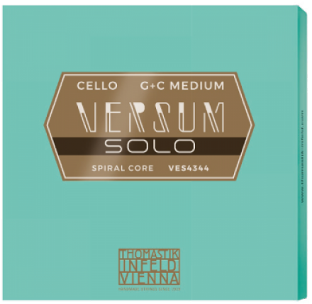 Versum Solo Cello String G + C Pack (Spiral Core Tungsten - Chrome Wound)