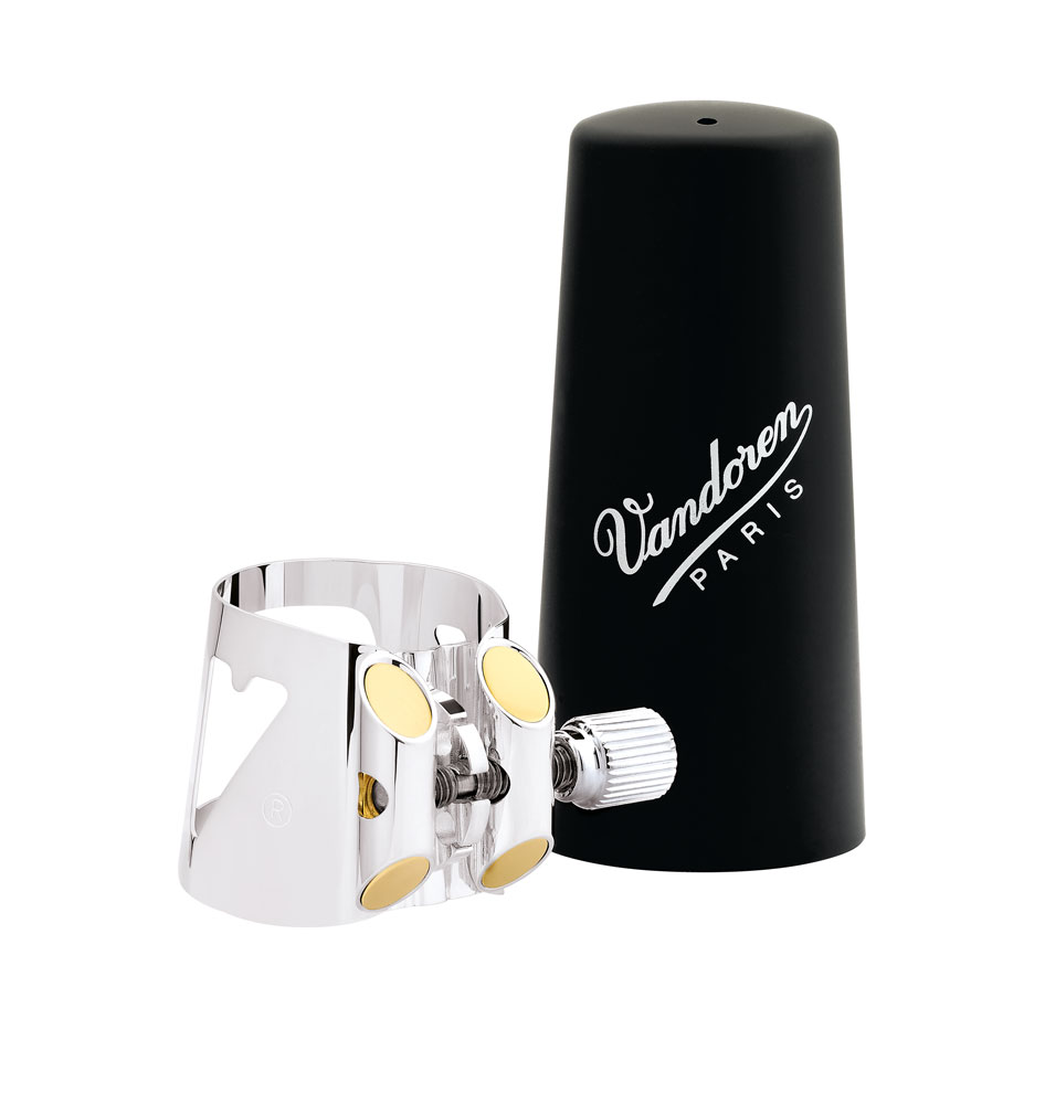 Vandoren Ligature & Contrabass Cap Bass Clarinet Silver+Plastic