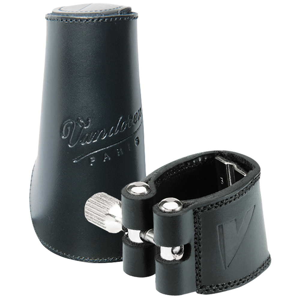 Vandoren Ligature & Cap Bass Clarinet. Leather+Leather