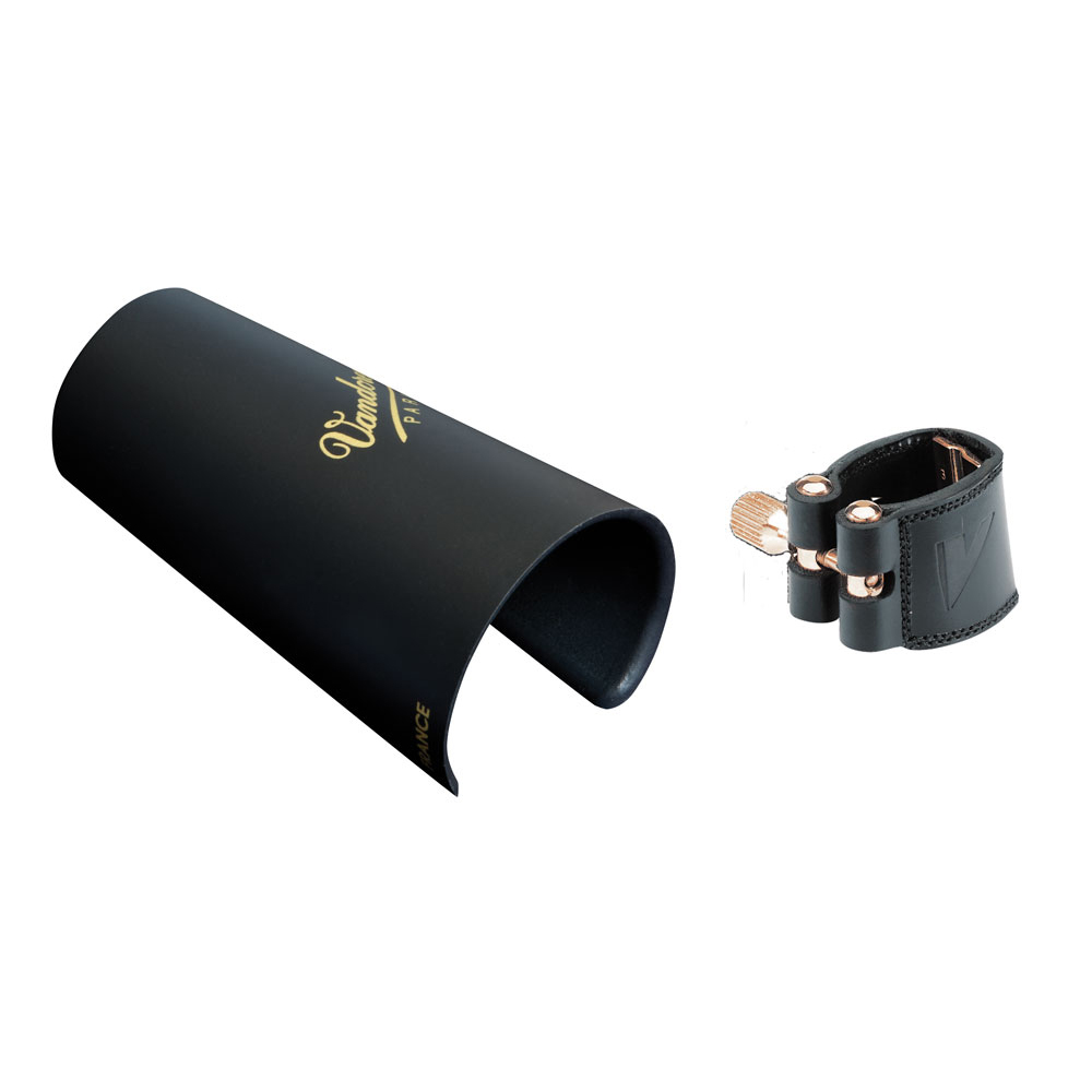 Vandoren Ligature & Cap Soprano Sax. Leather+Plastic