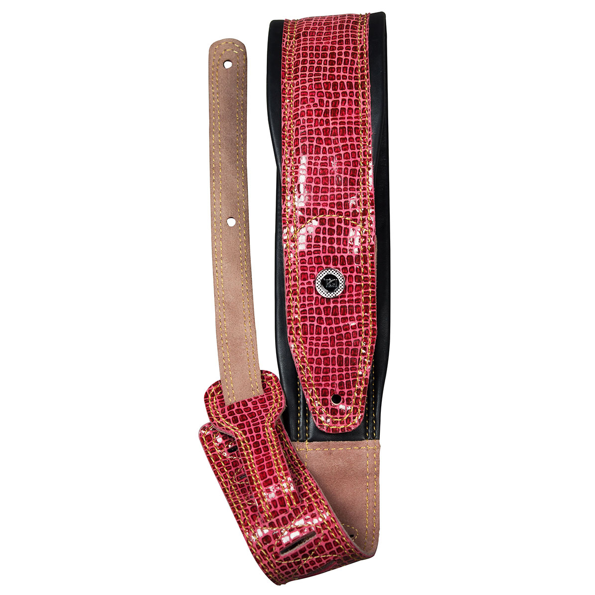 TGI Strap Padded Leather Red Skin Effect