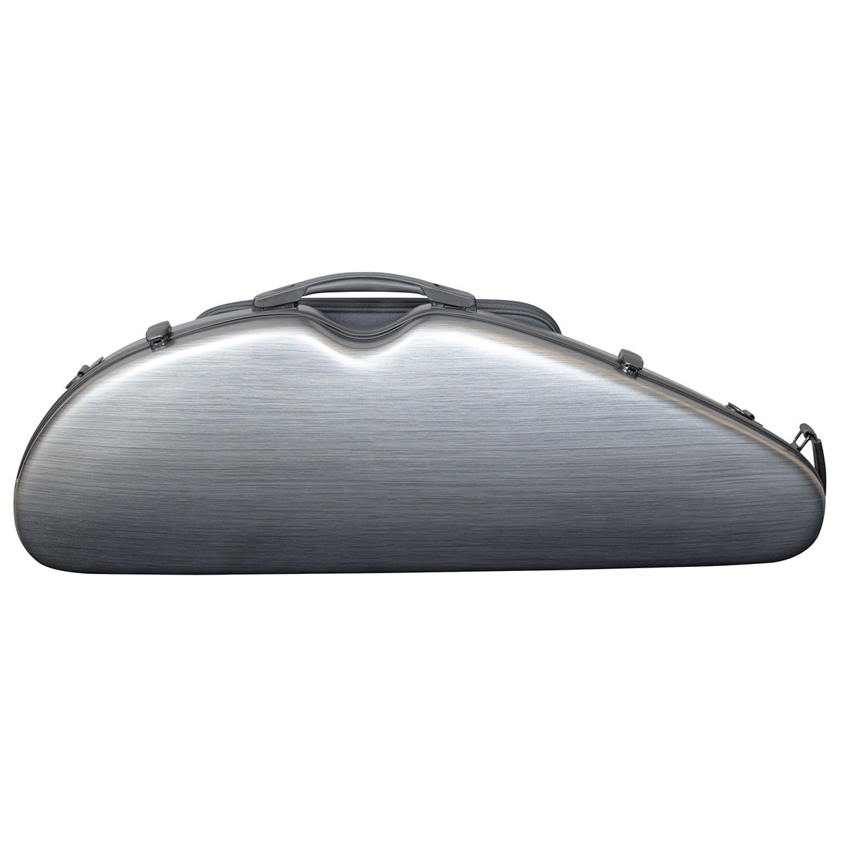 Hidersine Case Polycarbonate Violin Halfmoon Brushed Silver