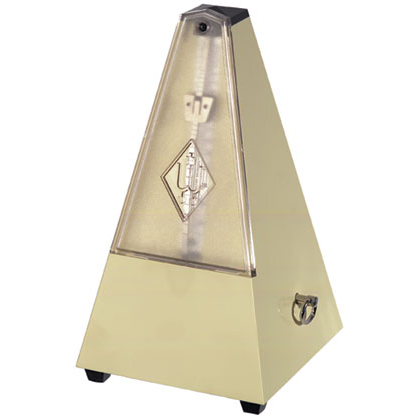 Wittner Metronome. Plastic. Ivory White. With Bell.