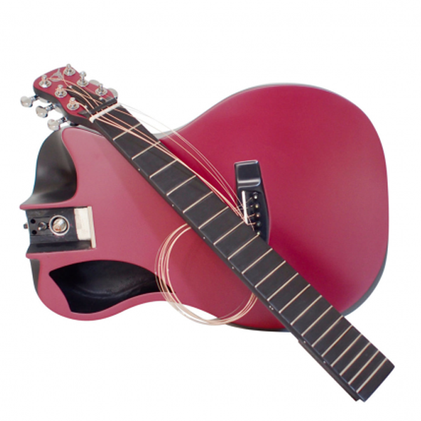 Journey Instruments Overhead OF660R - Burgundy Top Matte Carbon Travel Guitar - Image 3